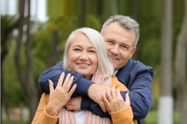 Couple Happy to Help